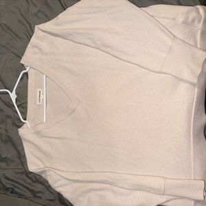 Lucky Brand Soft Cream V-Neck Sweater